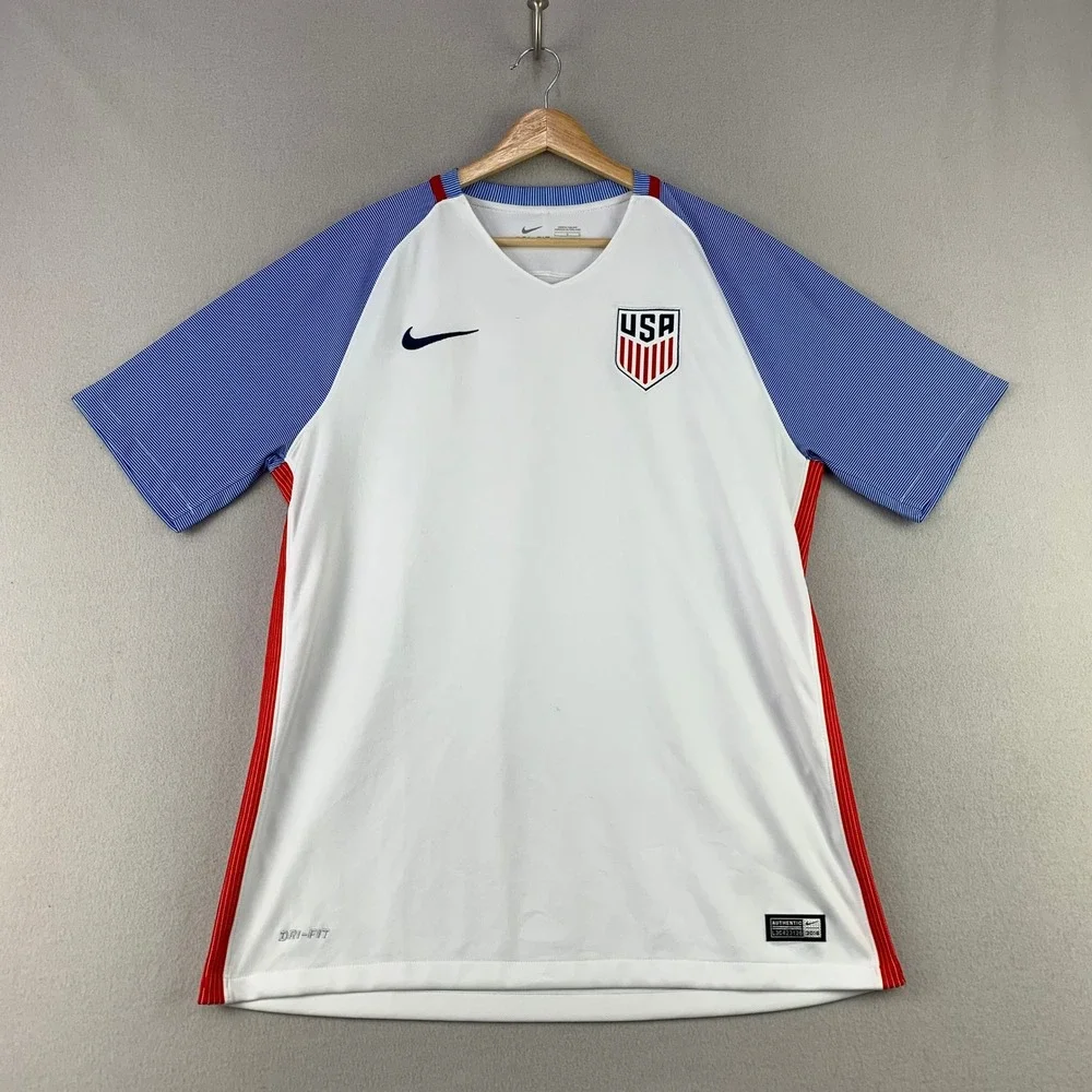 USA Soccer Jersey Nike Mens Large 2016 Short Sleeve Home Stadium Performance Top